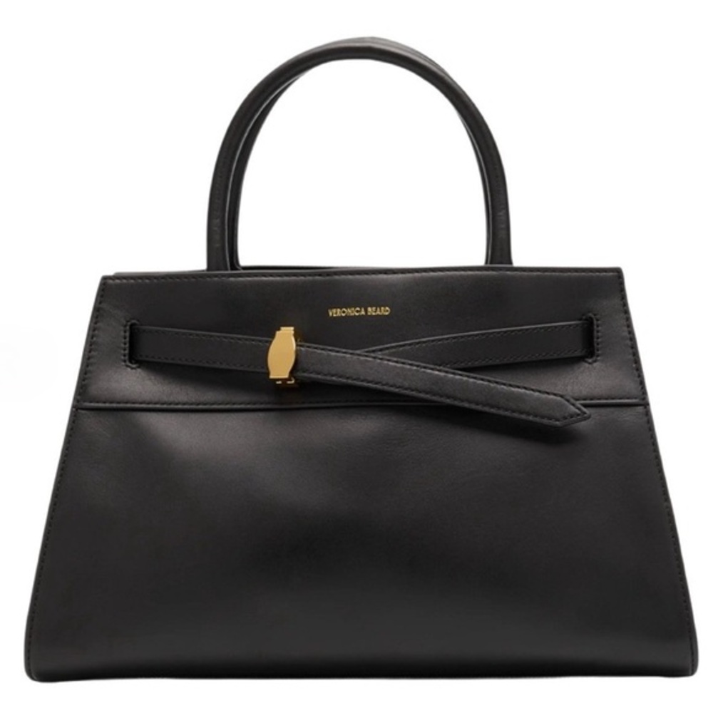 Veronica Beard Dash Bag Top Handle Crossbody Black Leather NWT